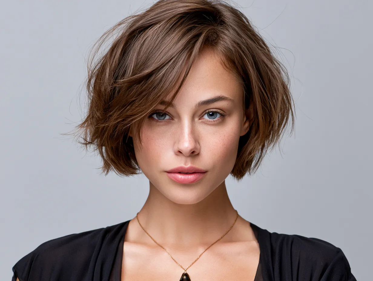 hairstyles for short hair round face