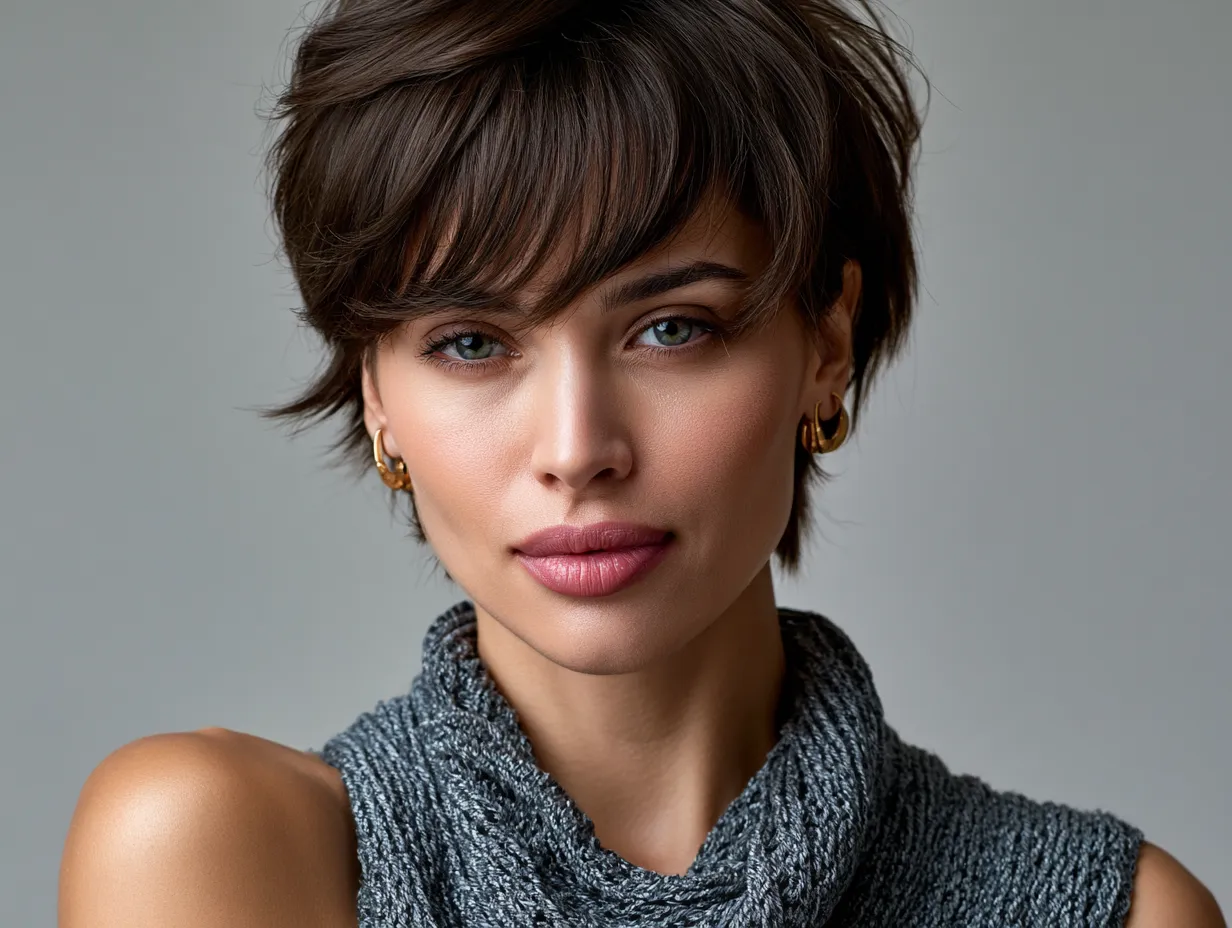 layered cut for round face