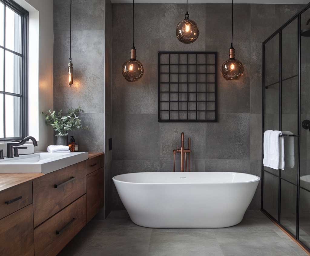 7+ Master Bathroom Decor Ideas Featuring Industrial Elements • 333k