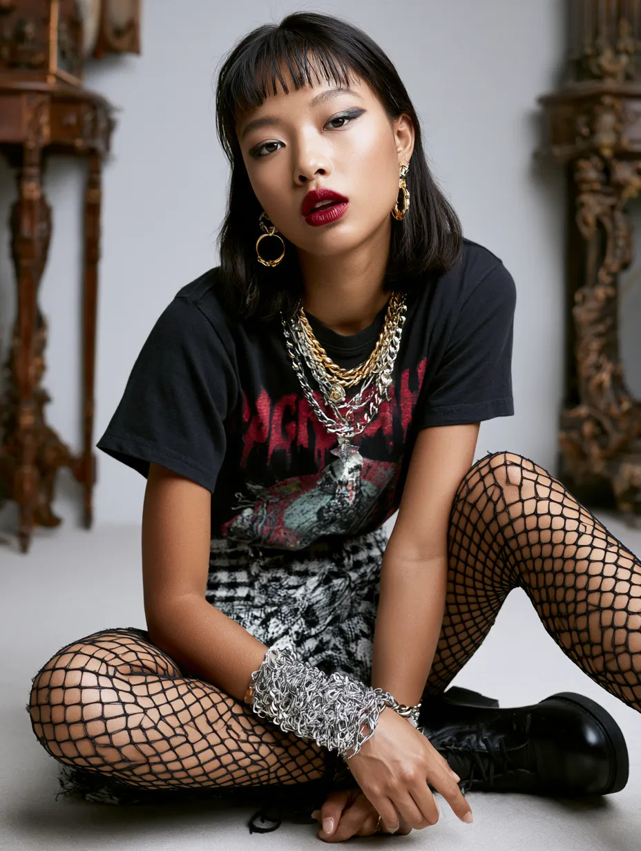 90s band tee outfit