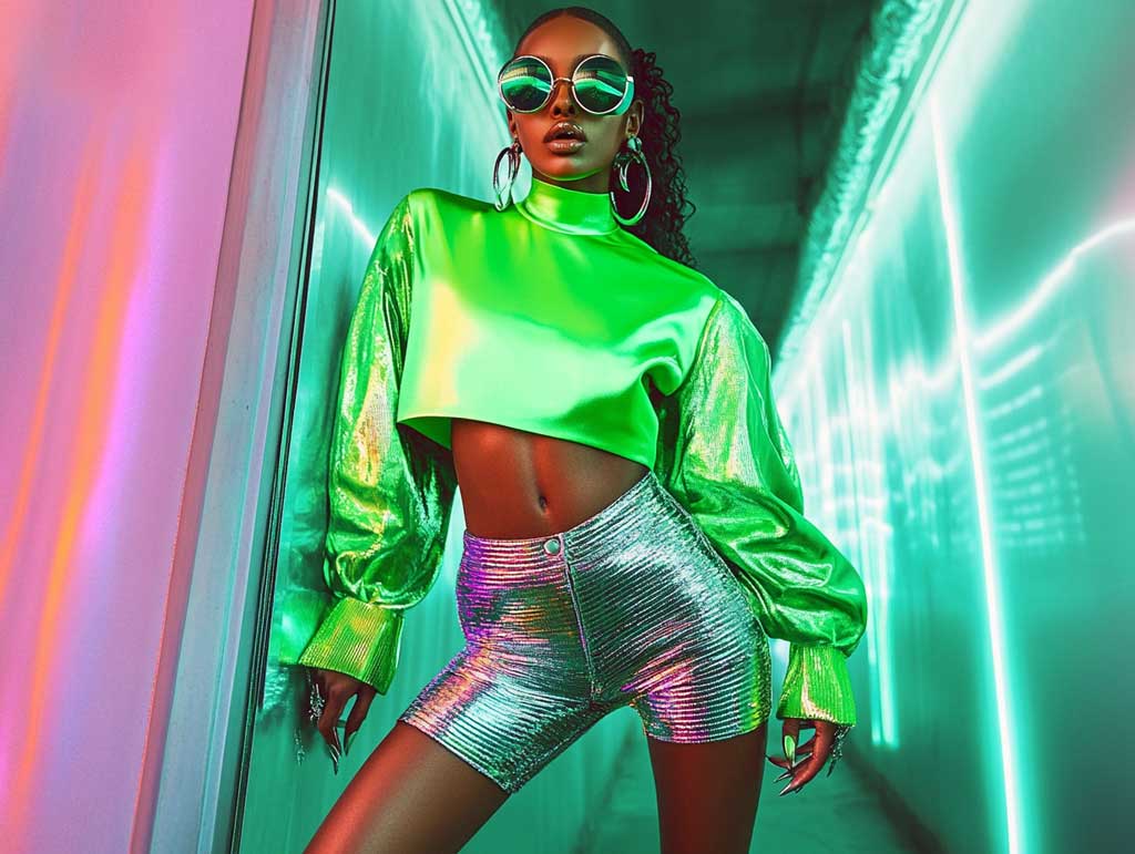 9+ Disco Clothing Ideas Showcasing High-Waisted Shorts and Neon Blouses