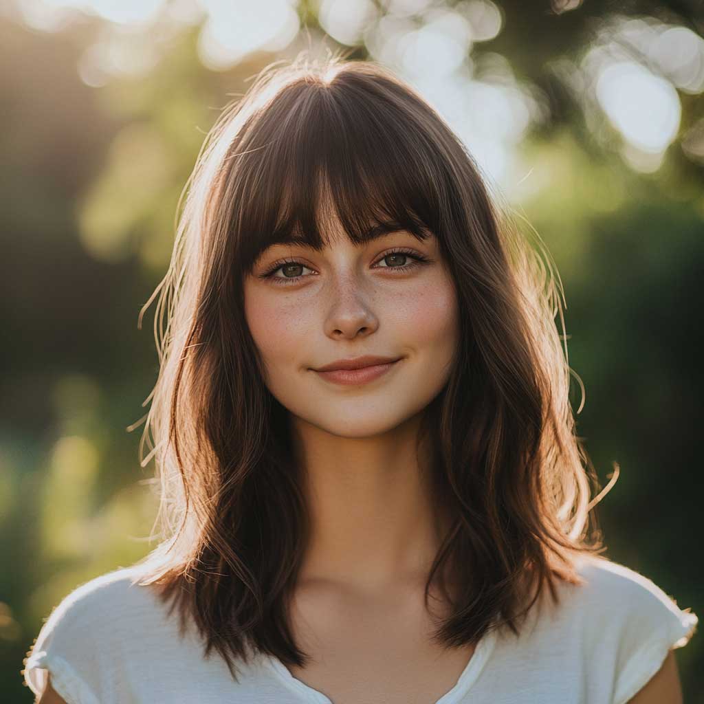 shoulder length hair with bangs layered cut
