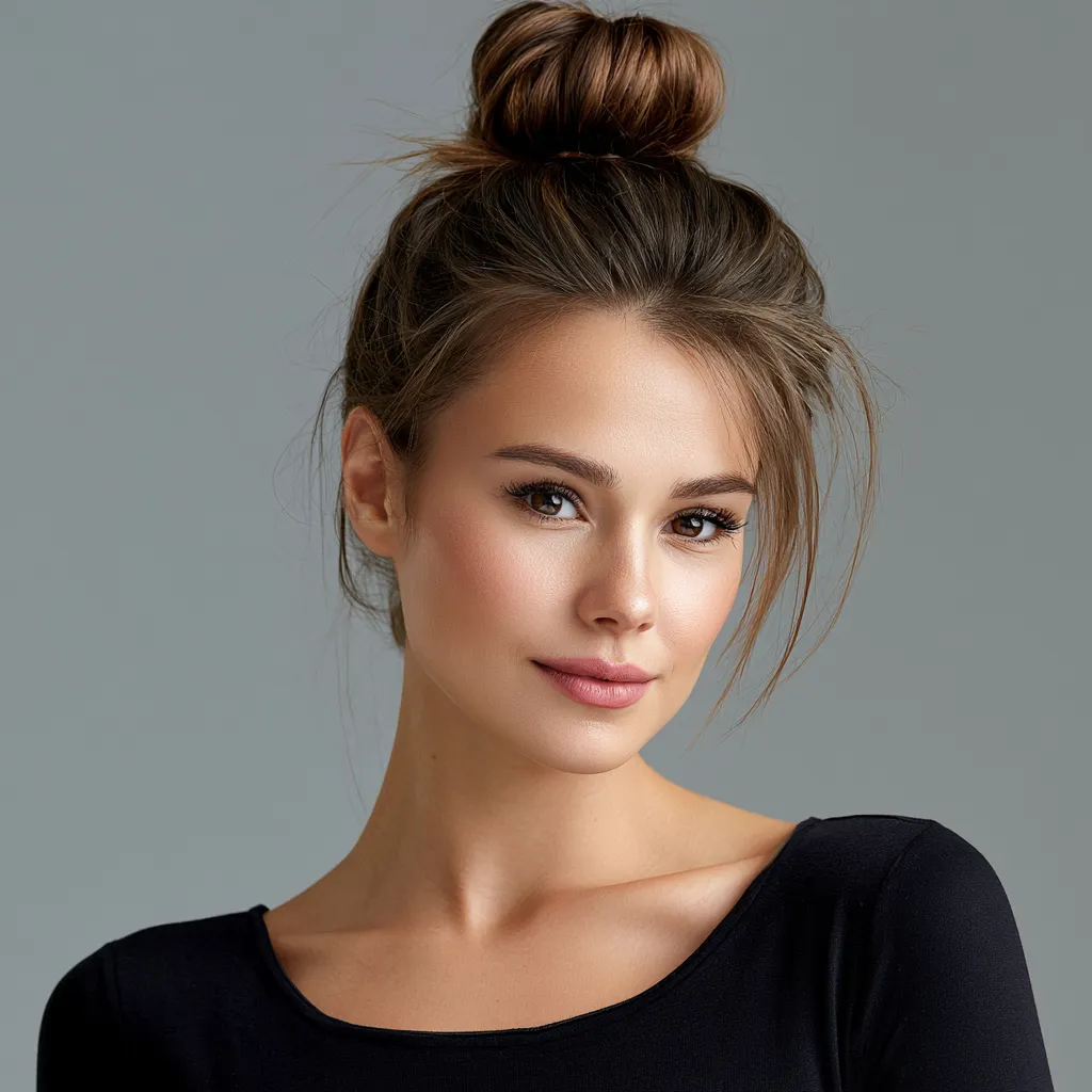 how to make a hair bun with donut