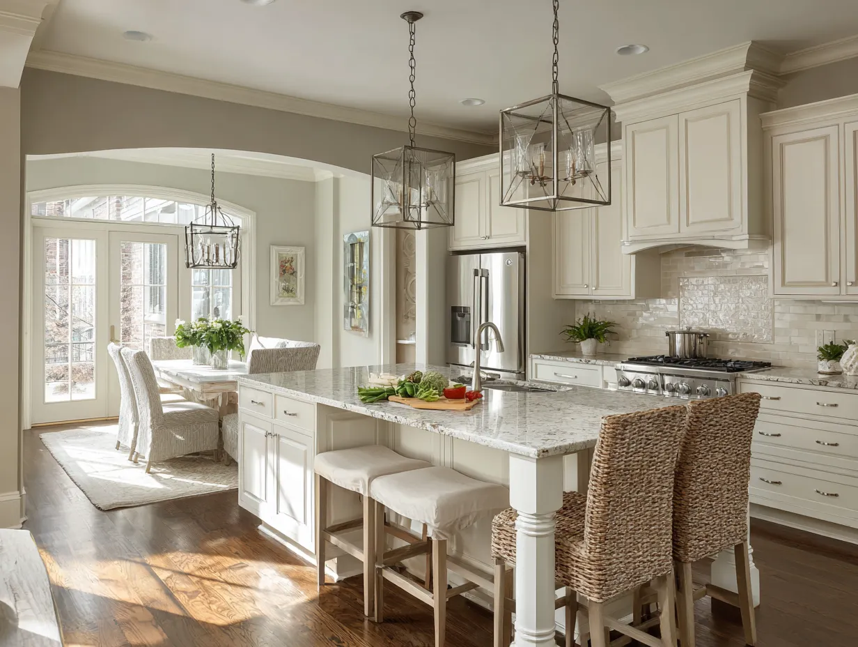 small kitchen island with storage and seating
