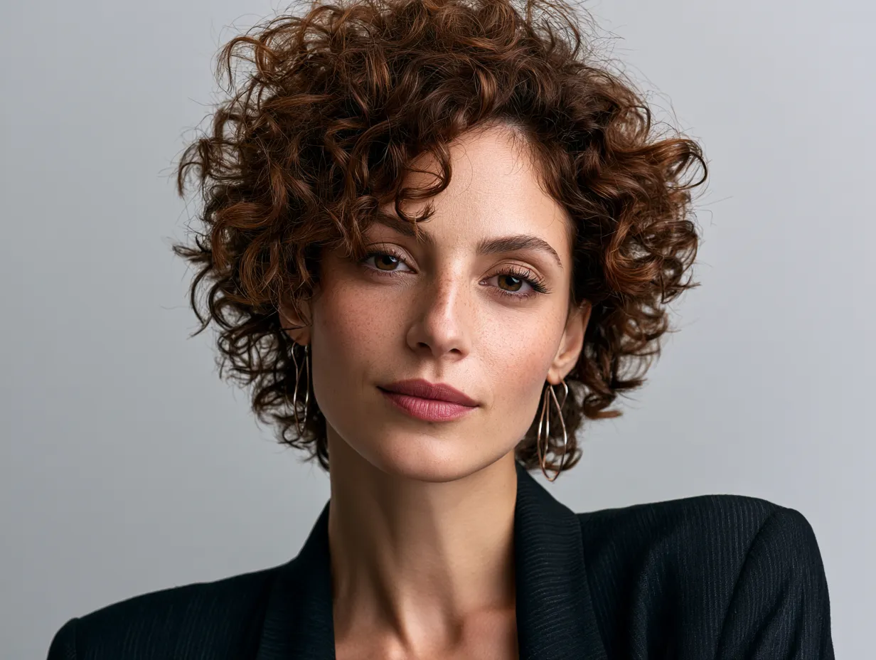 frizzy short hair