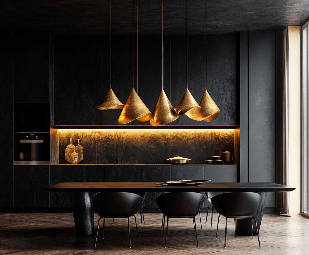4+ Black Furniture Room Ideas with Chic Gold Accents