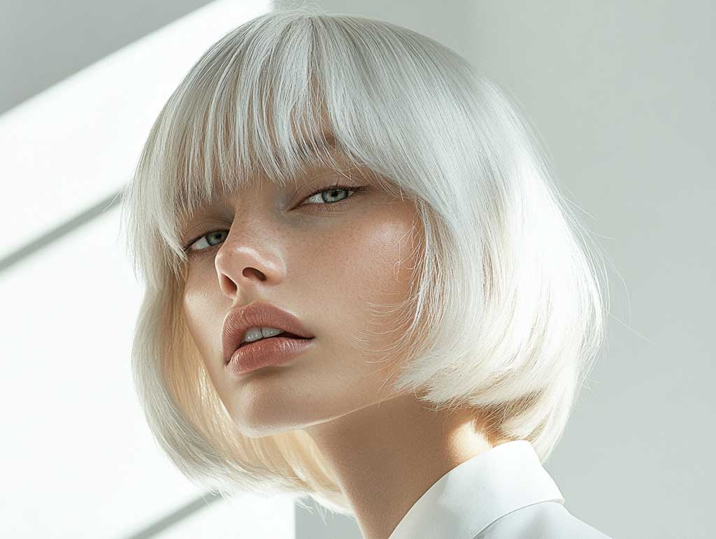 Medium Bob Haircut Highlights Oval Features