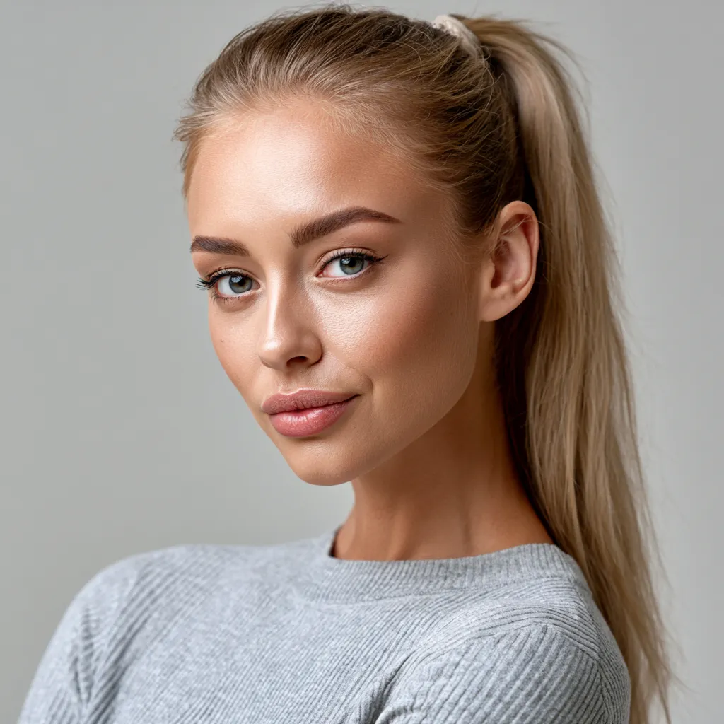 ponytail for round faces