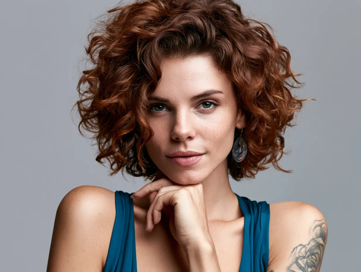 curly and short hair