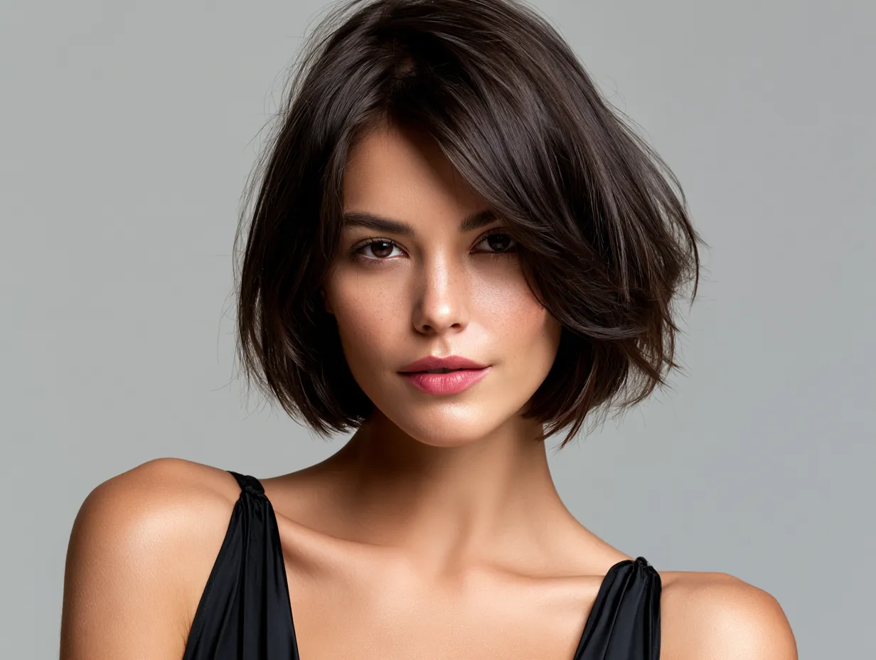 bob short hair for round face