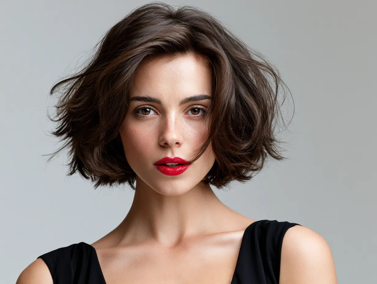 layered bob haircut for square face