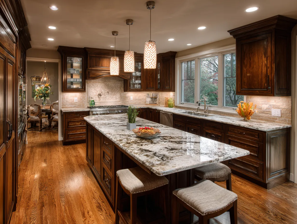 Accessories and details for brown kitchen design