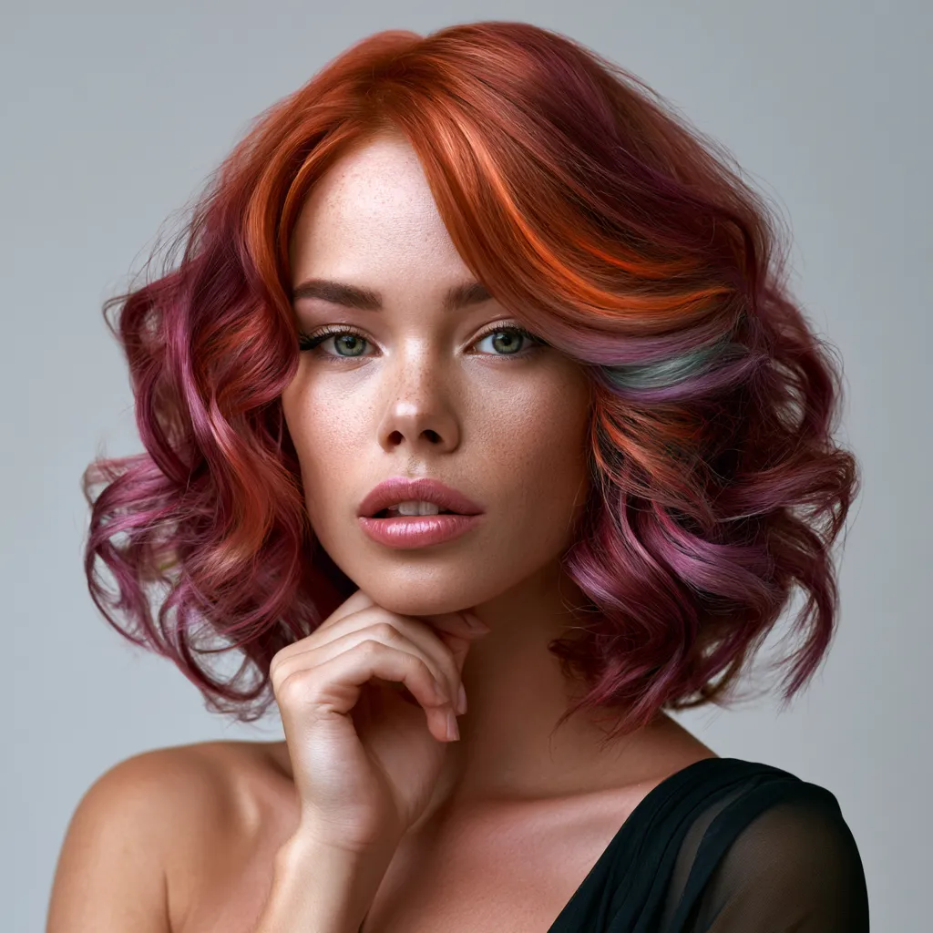 good hair color for round faces
