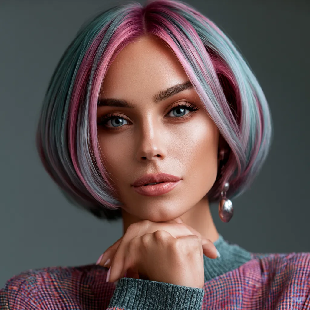 highlights round face
