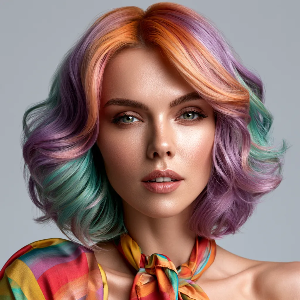 hair colour for round face
