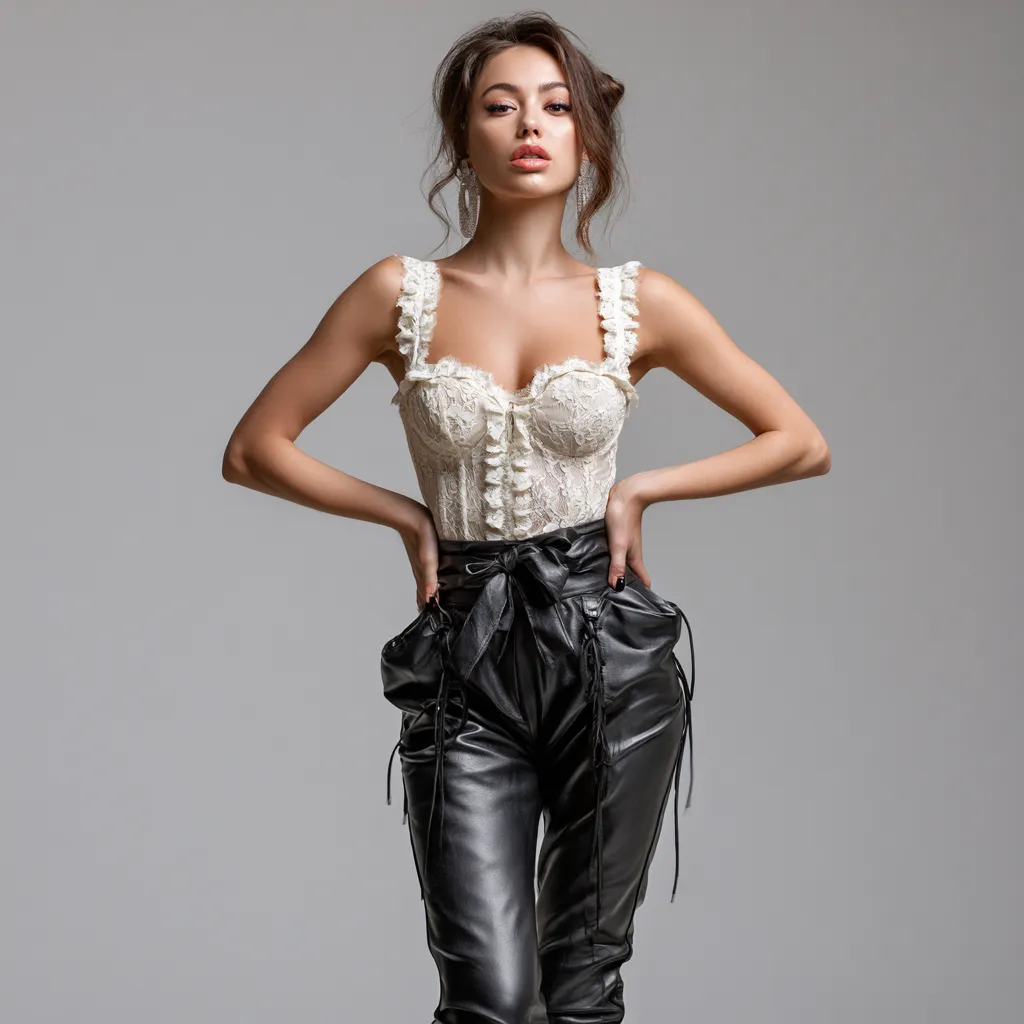 Seductive Outfit Ideas with Lace Corsets and Leather Pants