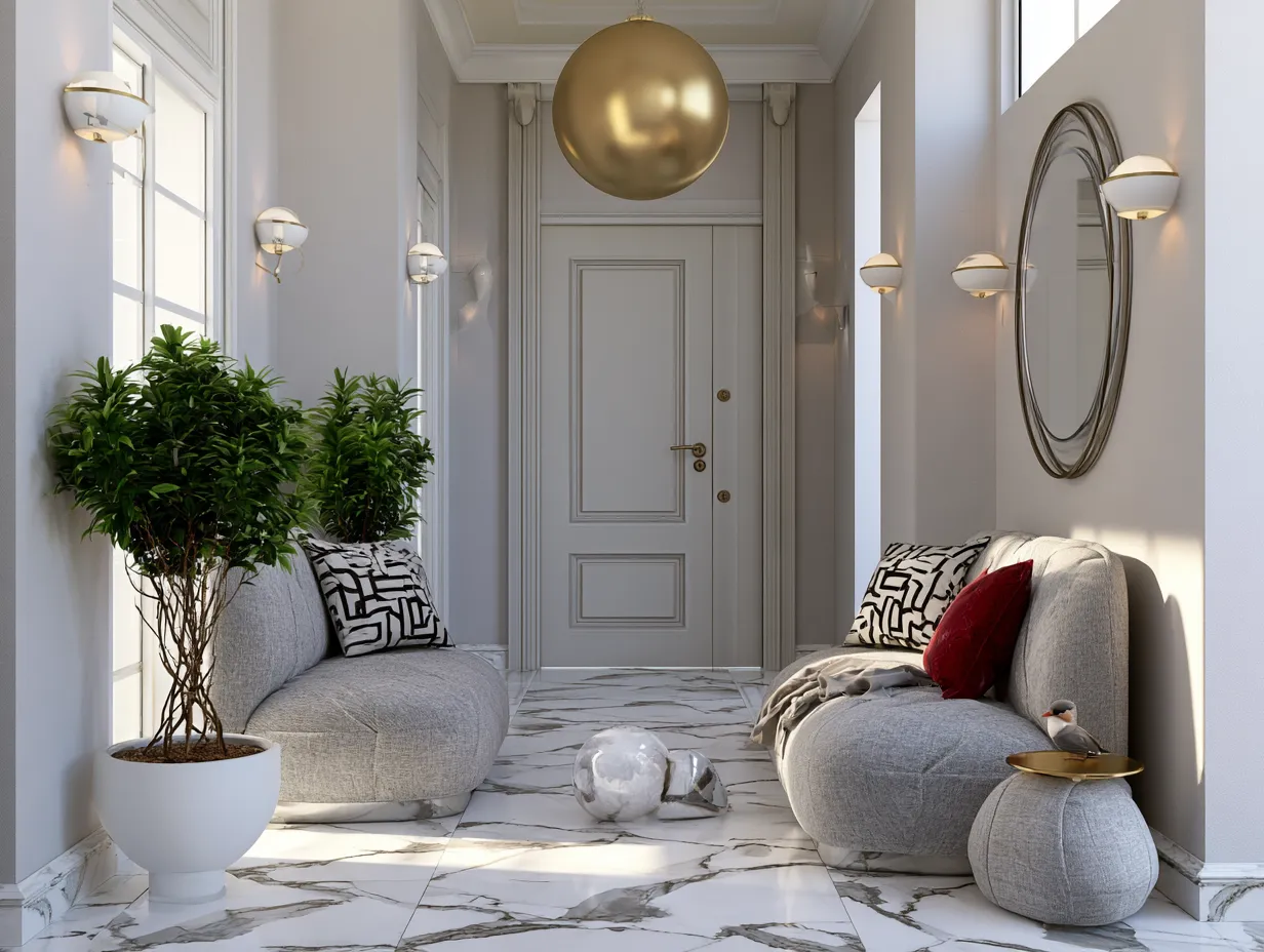 modern small lobby design for home entrance
