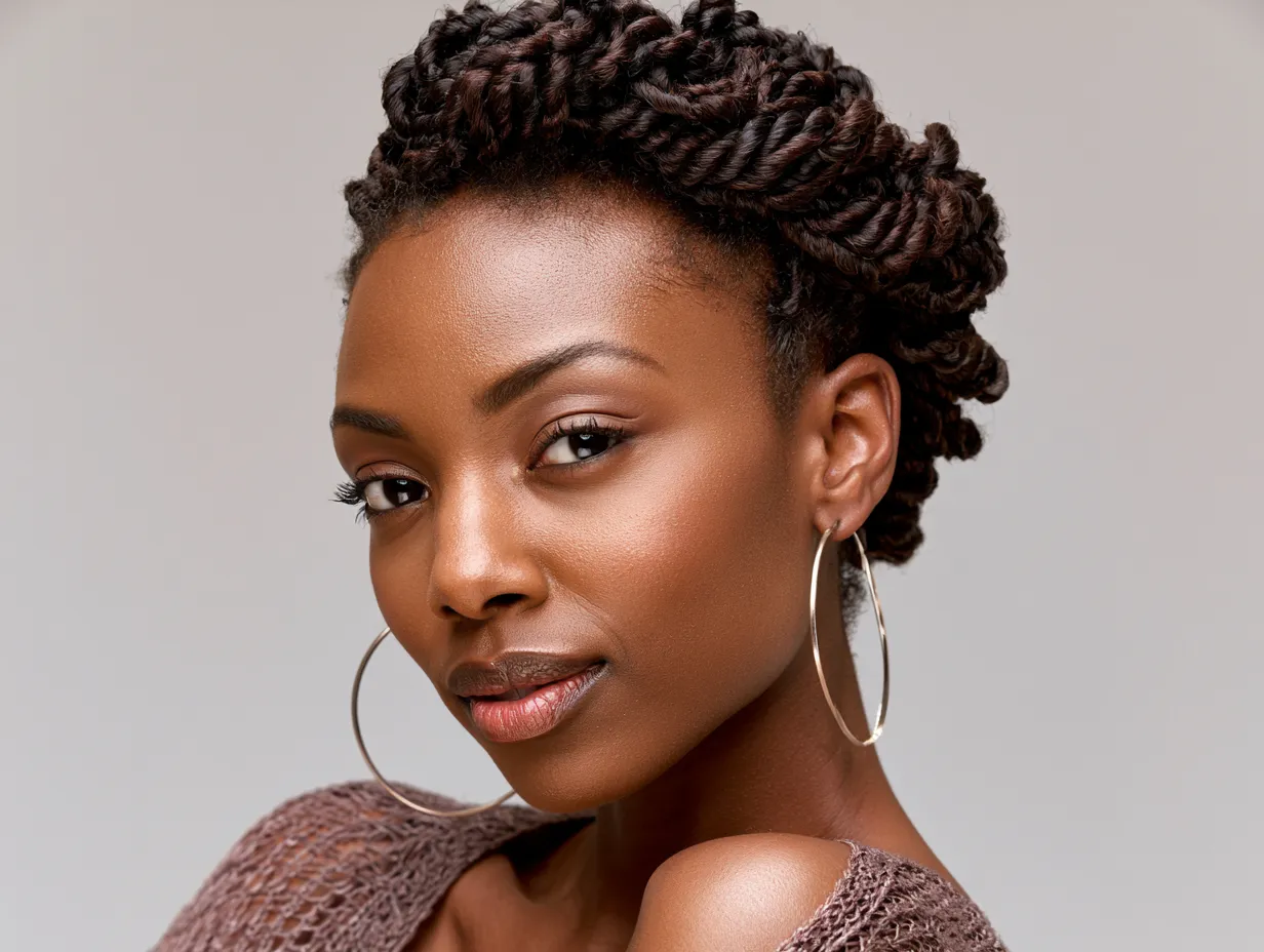 flat hair twist