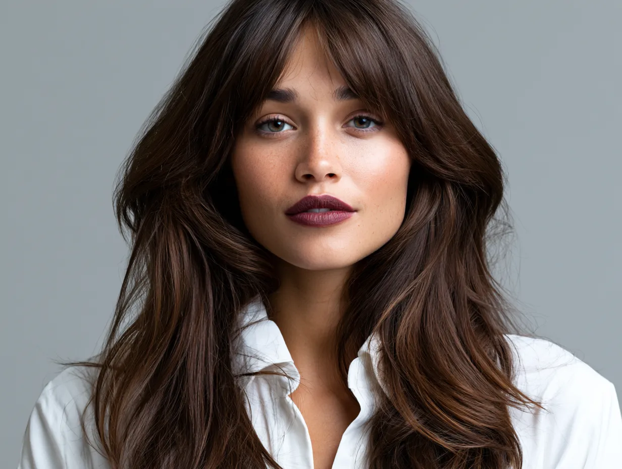 front haircut style for long hair