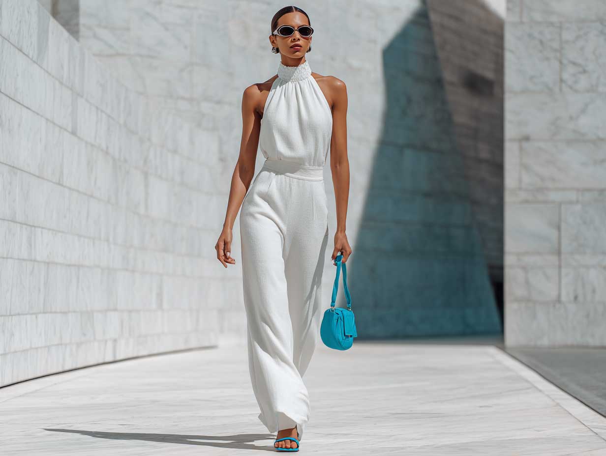 10+ White Outfit Ideas Styled with Electric Blue Pieces