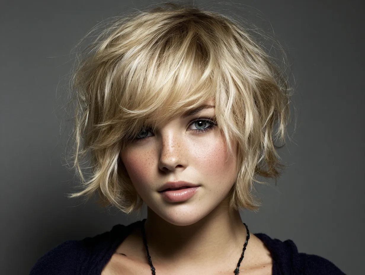 7+ Choppy Hairstyles That Complement a Round Face Perfectly - 7