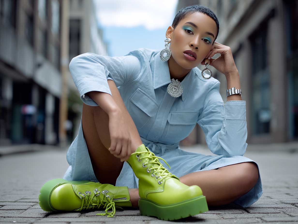 9+ Blue Outfit Ideas That Pop with Lime Green Layers