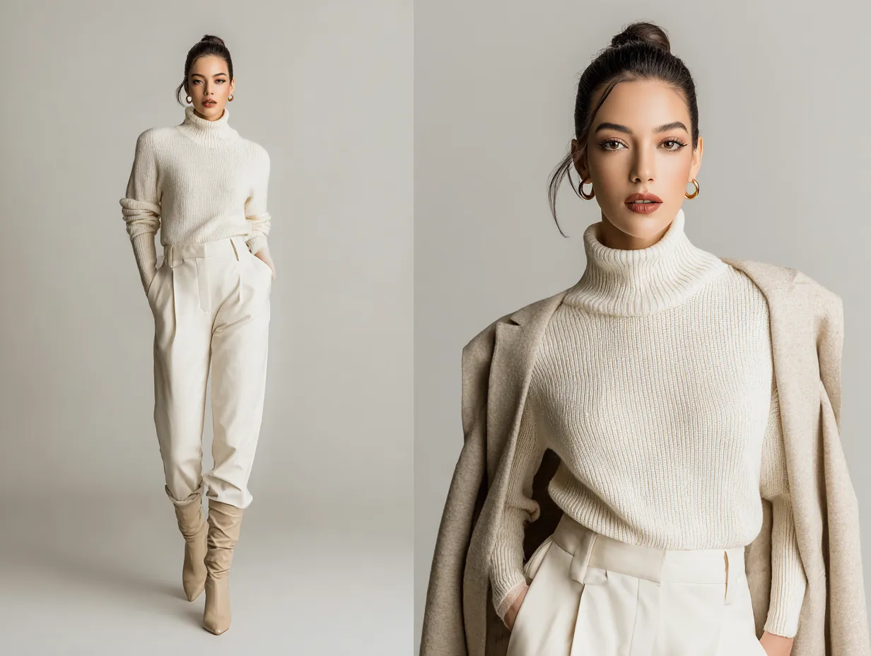 Cream and Khaki Outfits