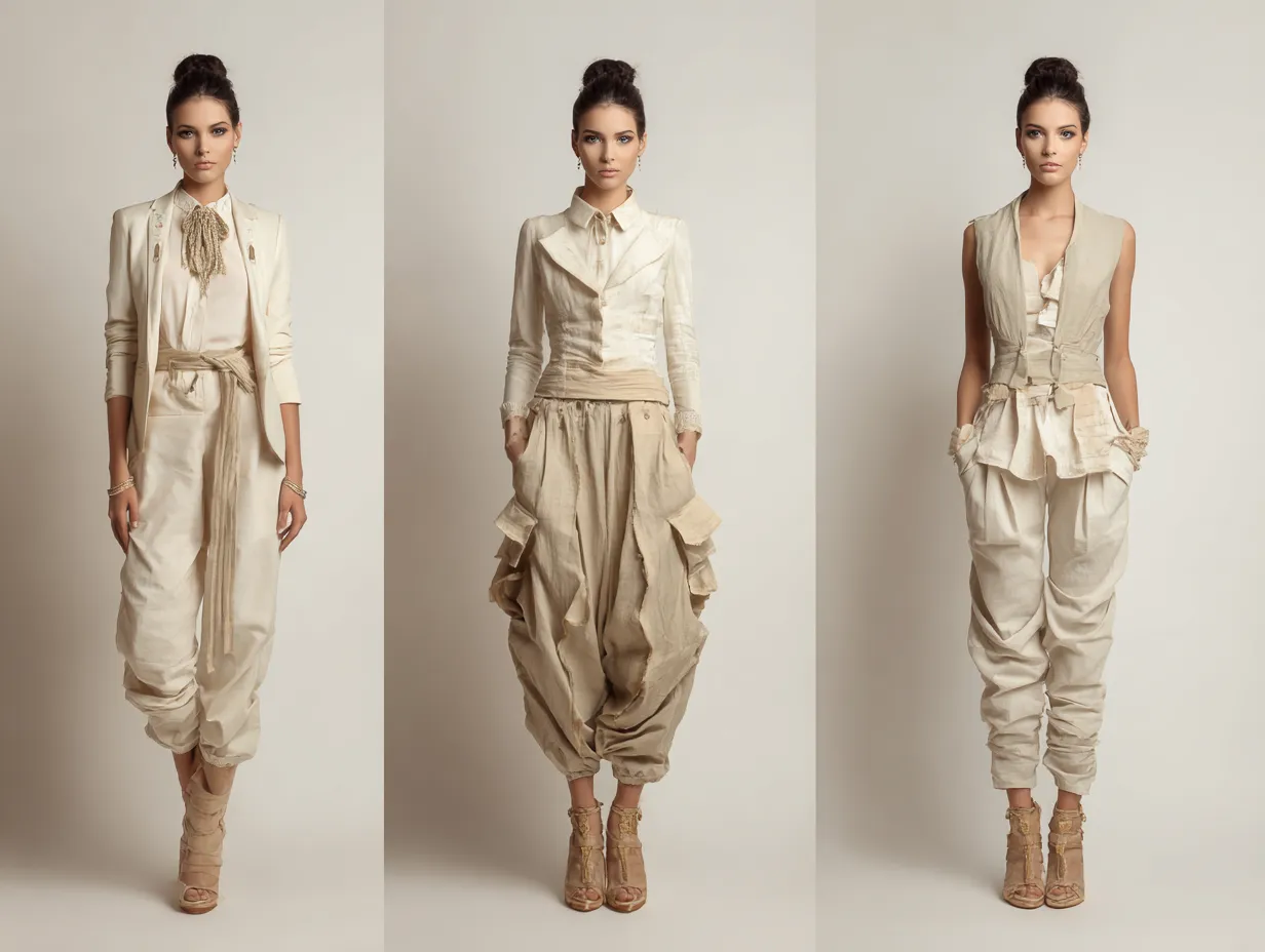 Cream and Khaki Outfits