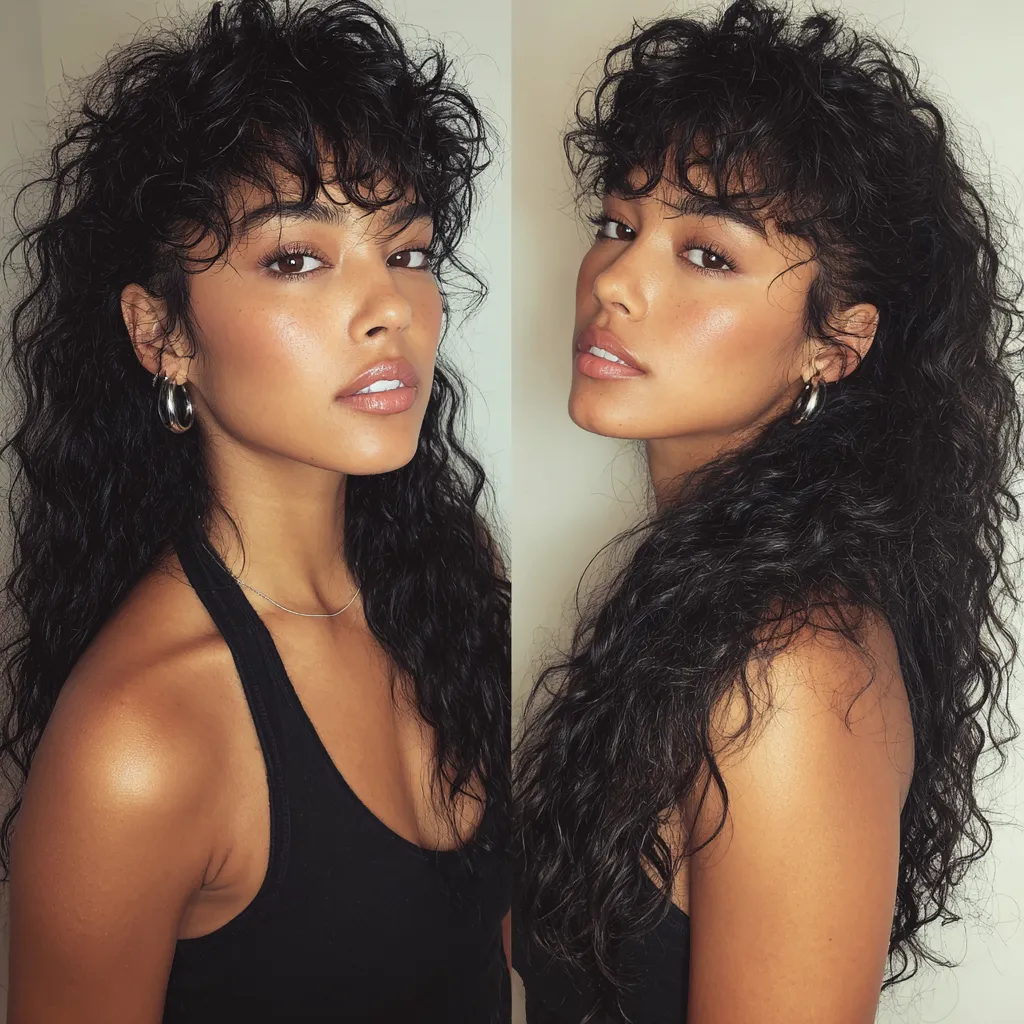 24 Deep Black Curly Hair Mullet Ideas That Look Sharp in Person