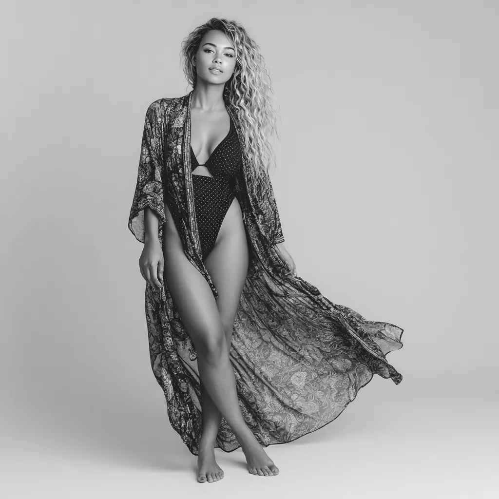 Kimono-and-Swimsuit Beach Outfits That Actually Look Put Together