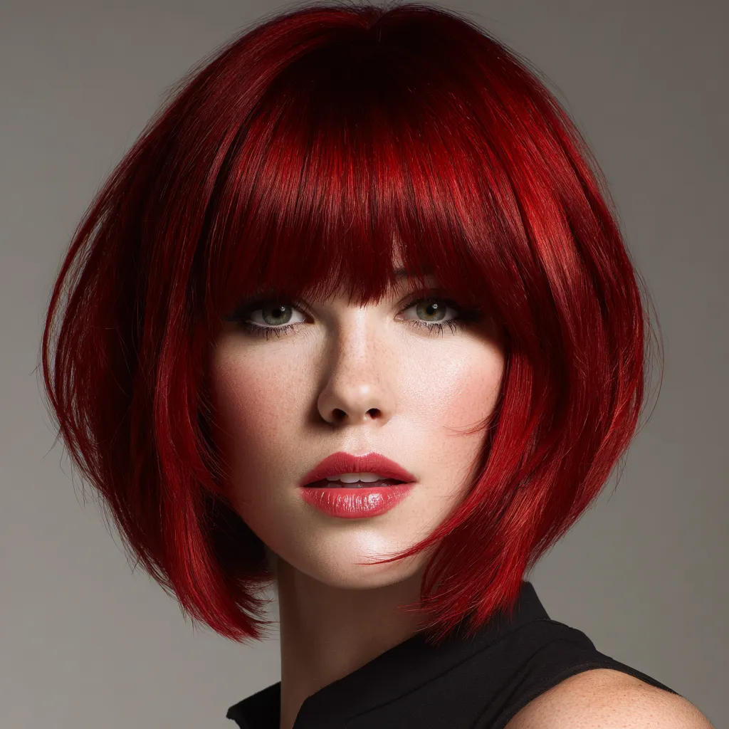 red hair bobs