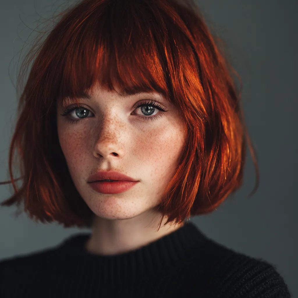 long bob red hair