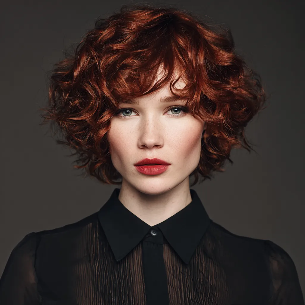 short wavy ginger hair