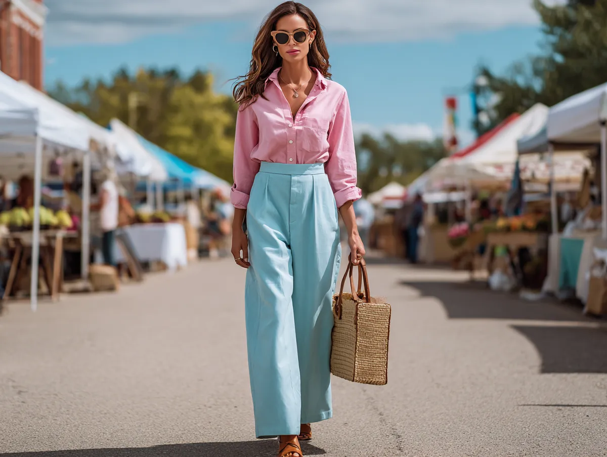 Get Inspired With Womens Casual Outfit Ideas In Bubblegum Pink And Sky 