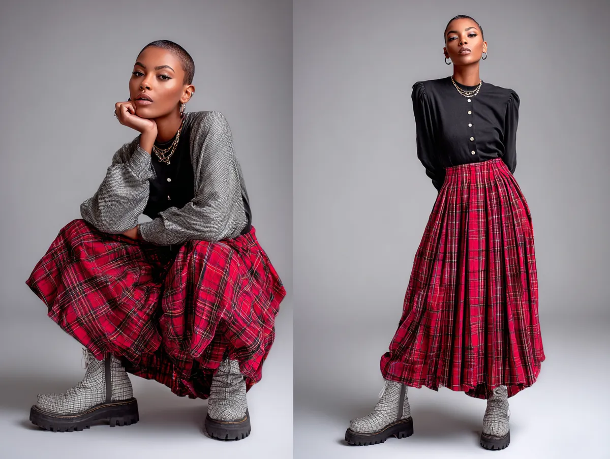 90s outfit ideas with plaid skirts - 2