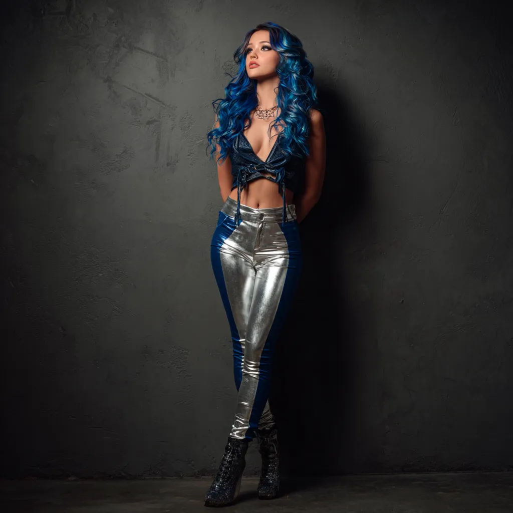 how to wear electric blue and silver