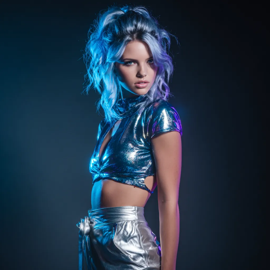 electric blue fashion trend with silver