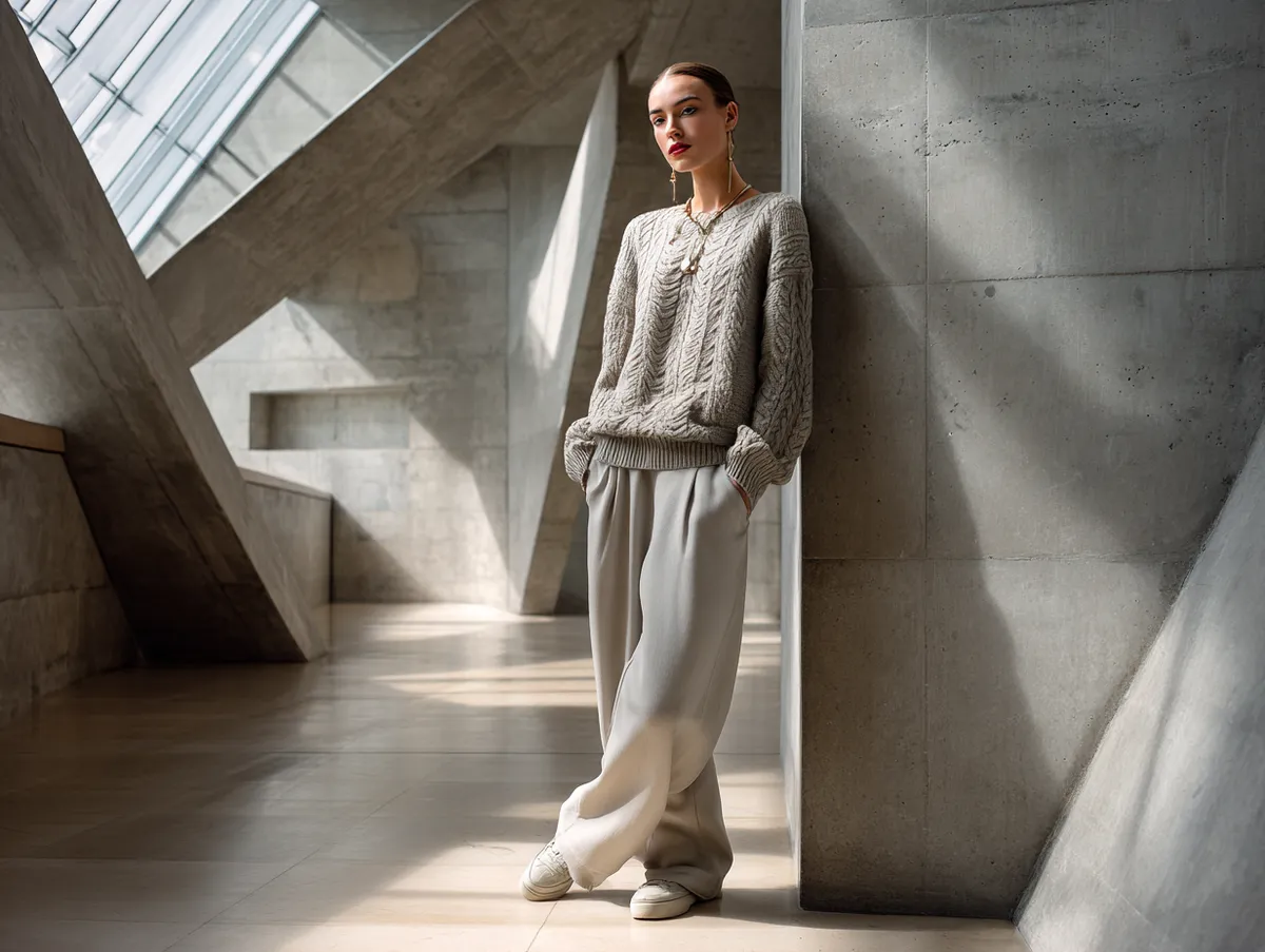 Fall outfit ideas with layered knitwear minimal charm