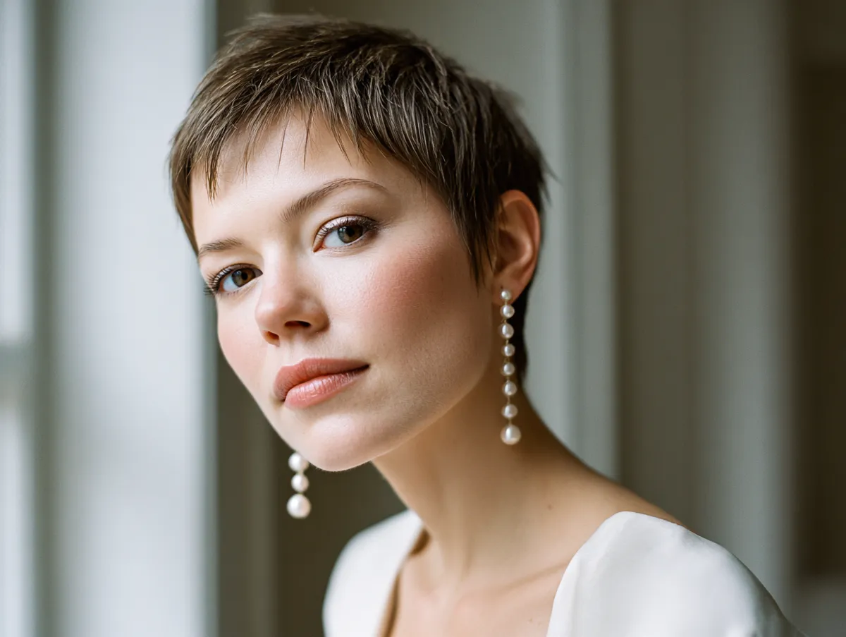 Soft short hair design for wedding elegance - 2