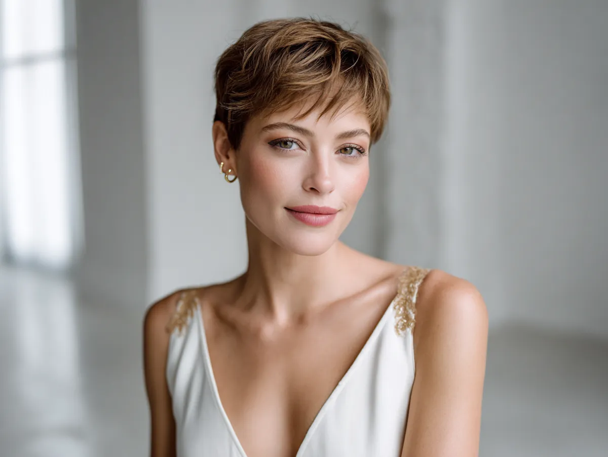 Modern short hair design for wedding glow - 2