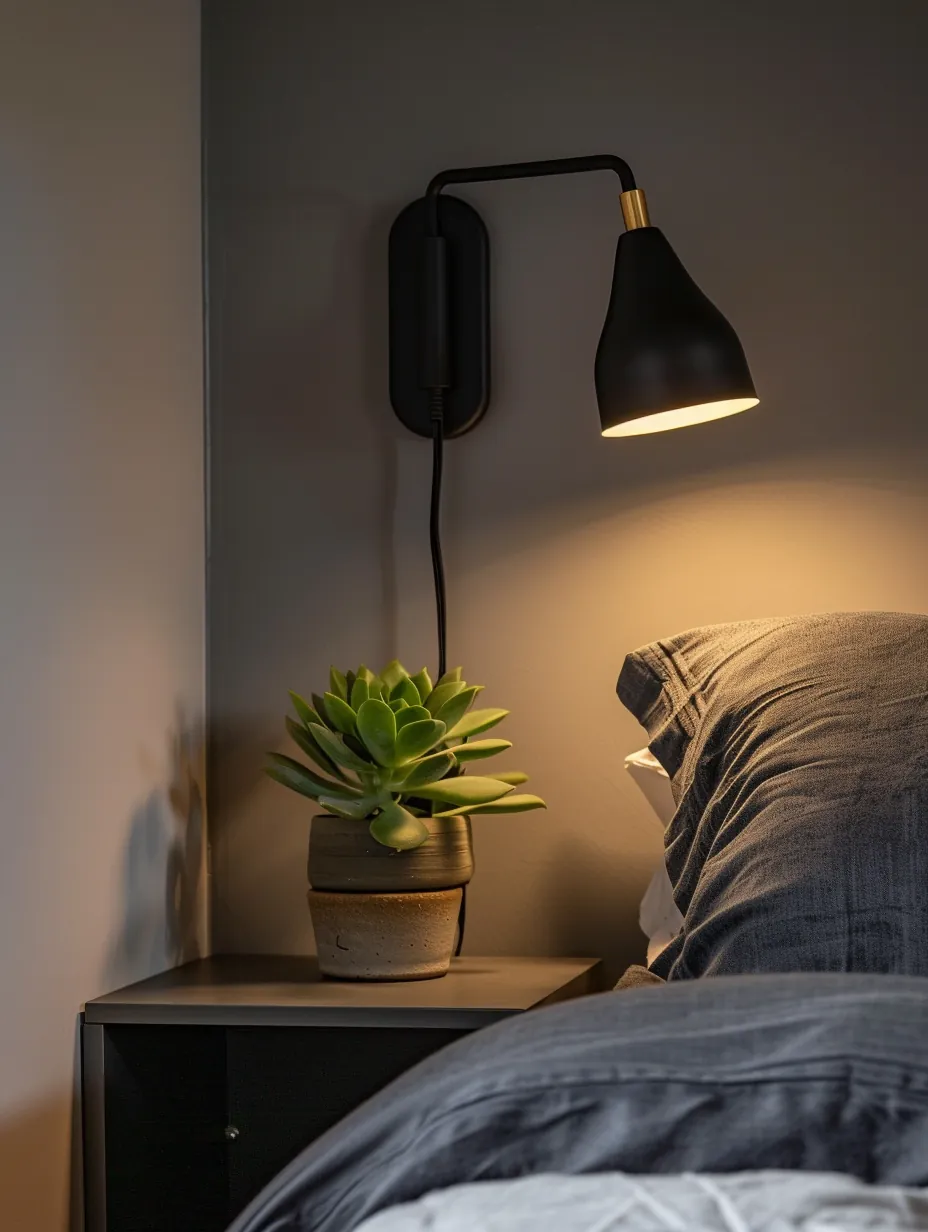 Lighting hacks for decorating a small bedroom with plug in sconces - 2