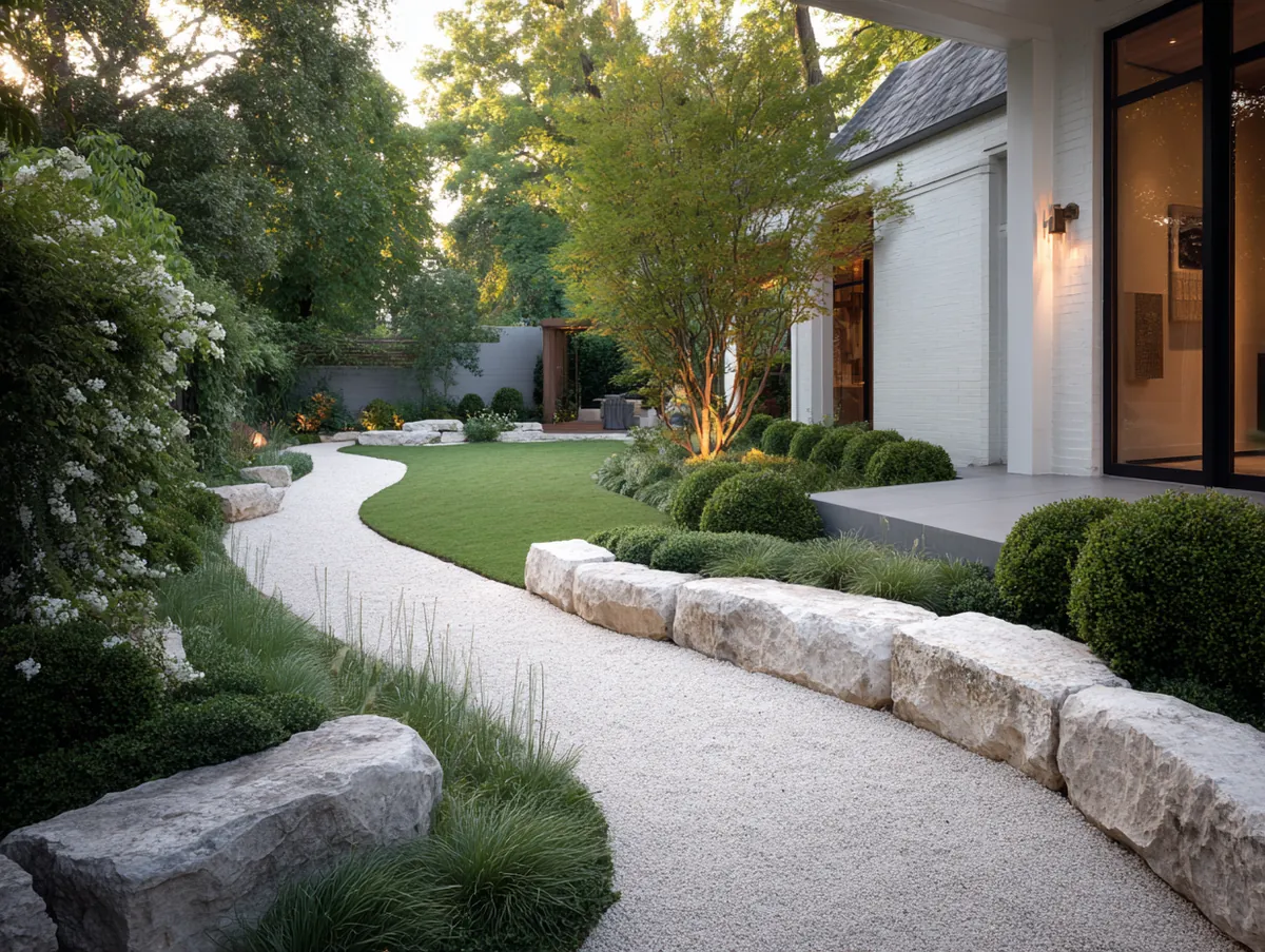 Modern garden edging ideas with subtle stone edges for serene landscapes