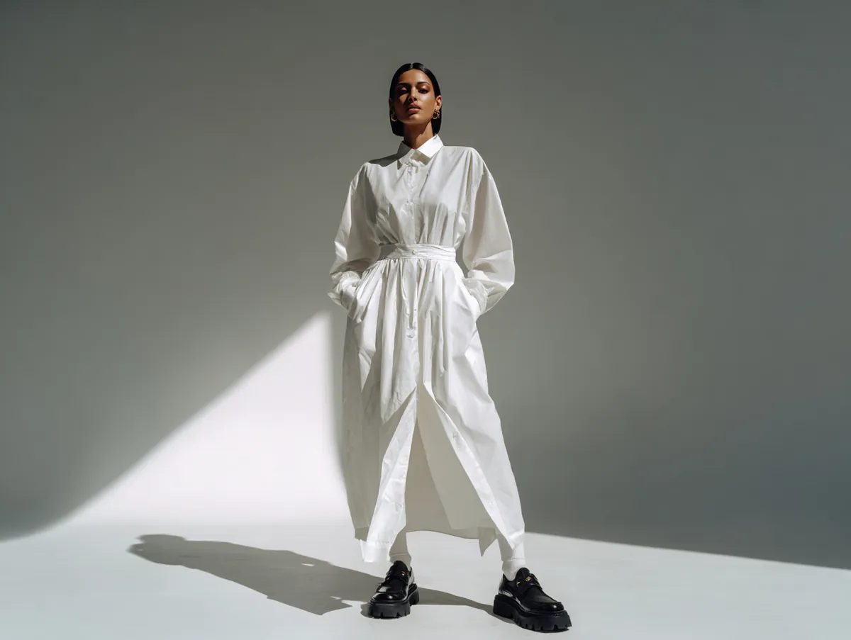 Structured Shirt White Dress Outfit Ideas For Modern Workwear - 3