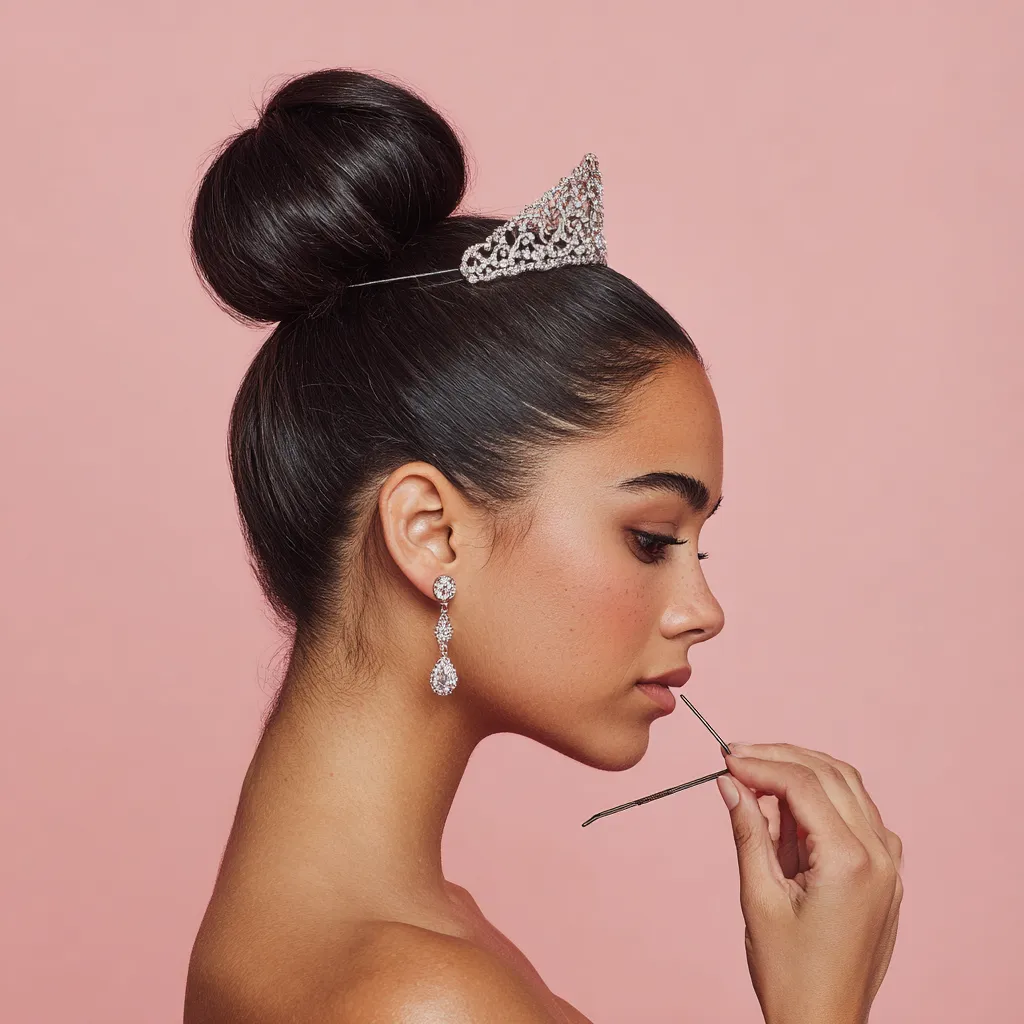Voluminous low bun quinceanera hair updos idea