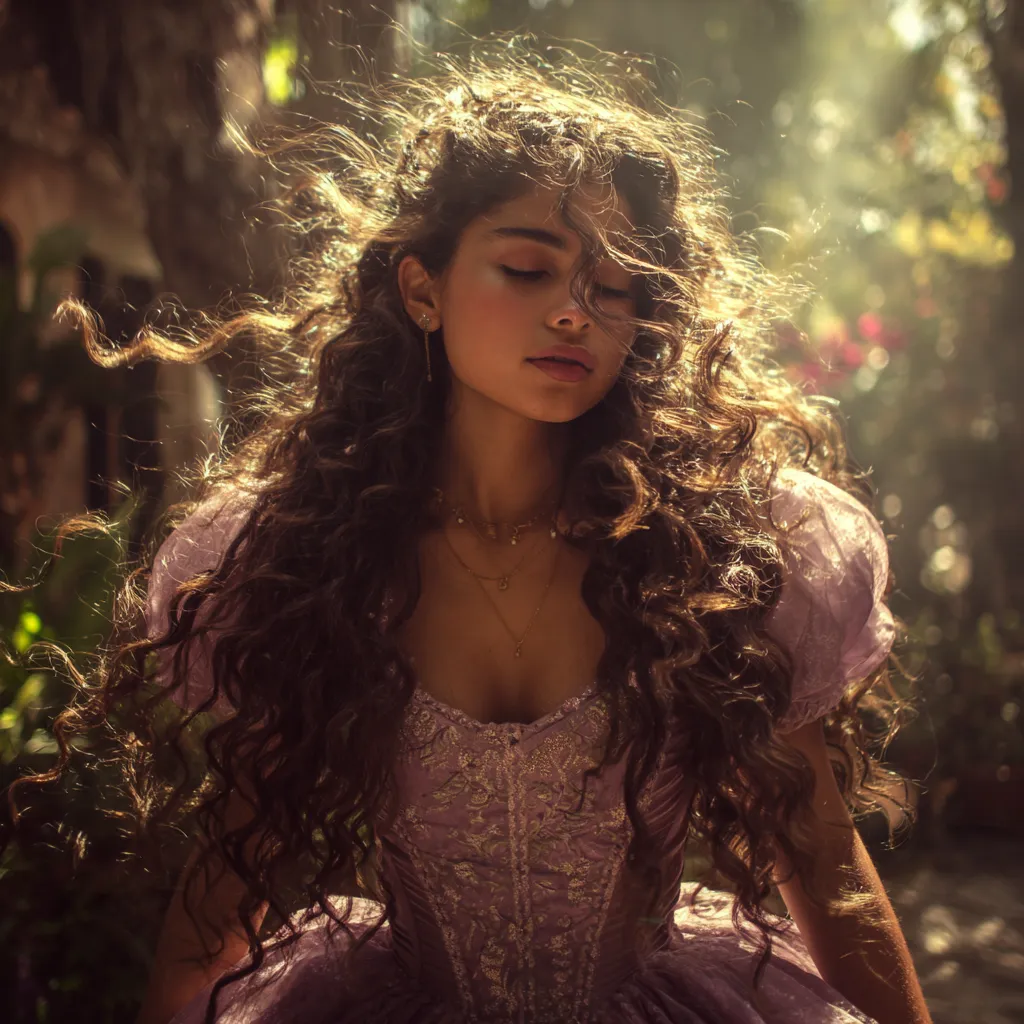 Boho chic loose quince hair ideas aesthetic