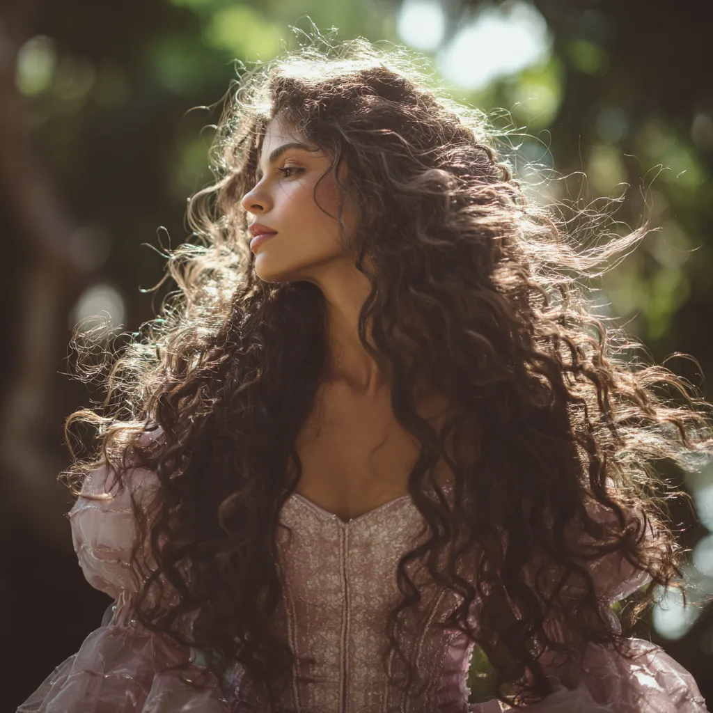 Natural wavy quince hairstyles side view