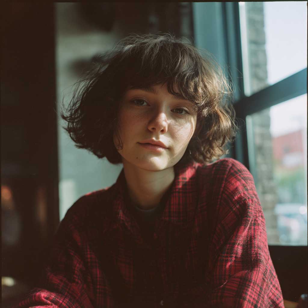 Messy bob styling for thick hair