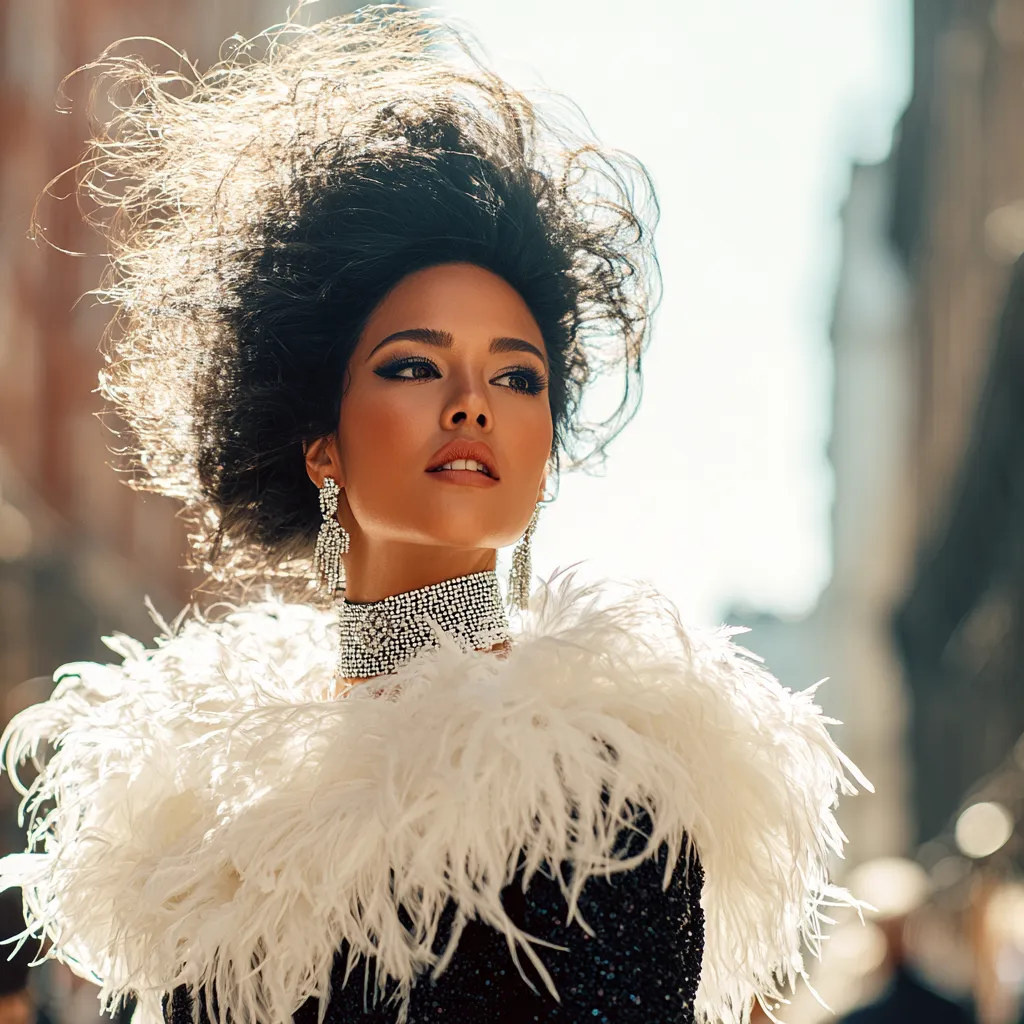 styling a voluminous feathered haircut