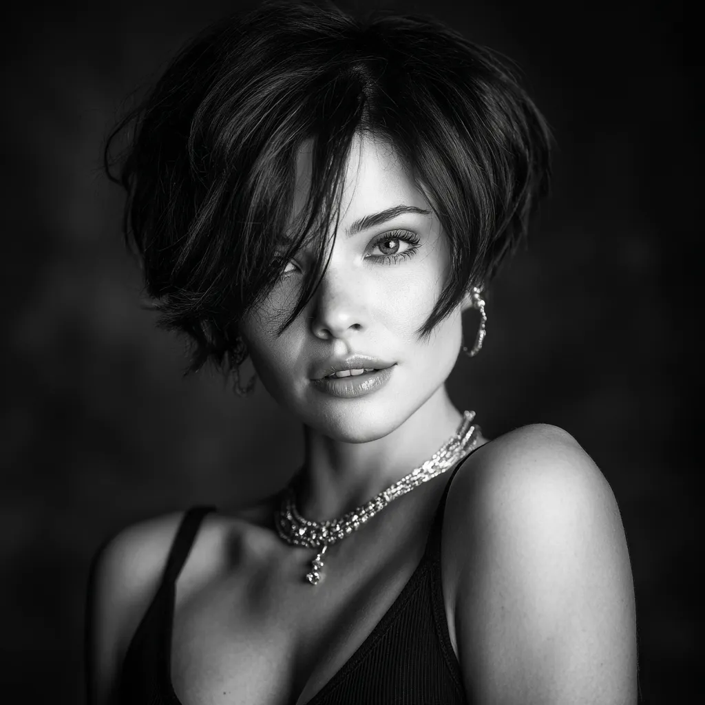 High contrast photo of highly voluminous styled hair