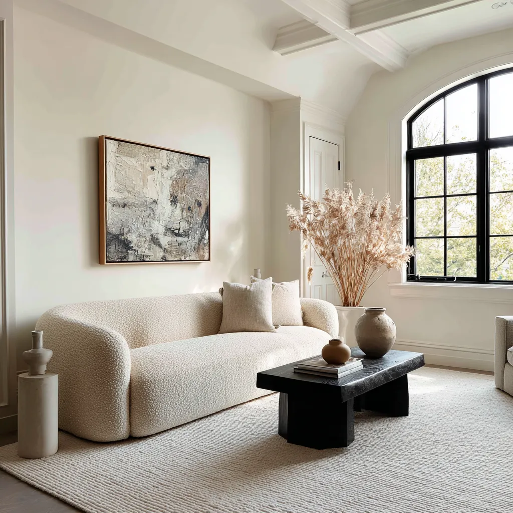 Elegant interior moving away from stark white design